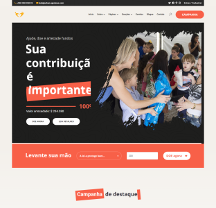 Site de doações e campanhas de arrecadação
